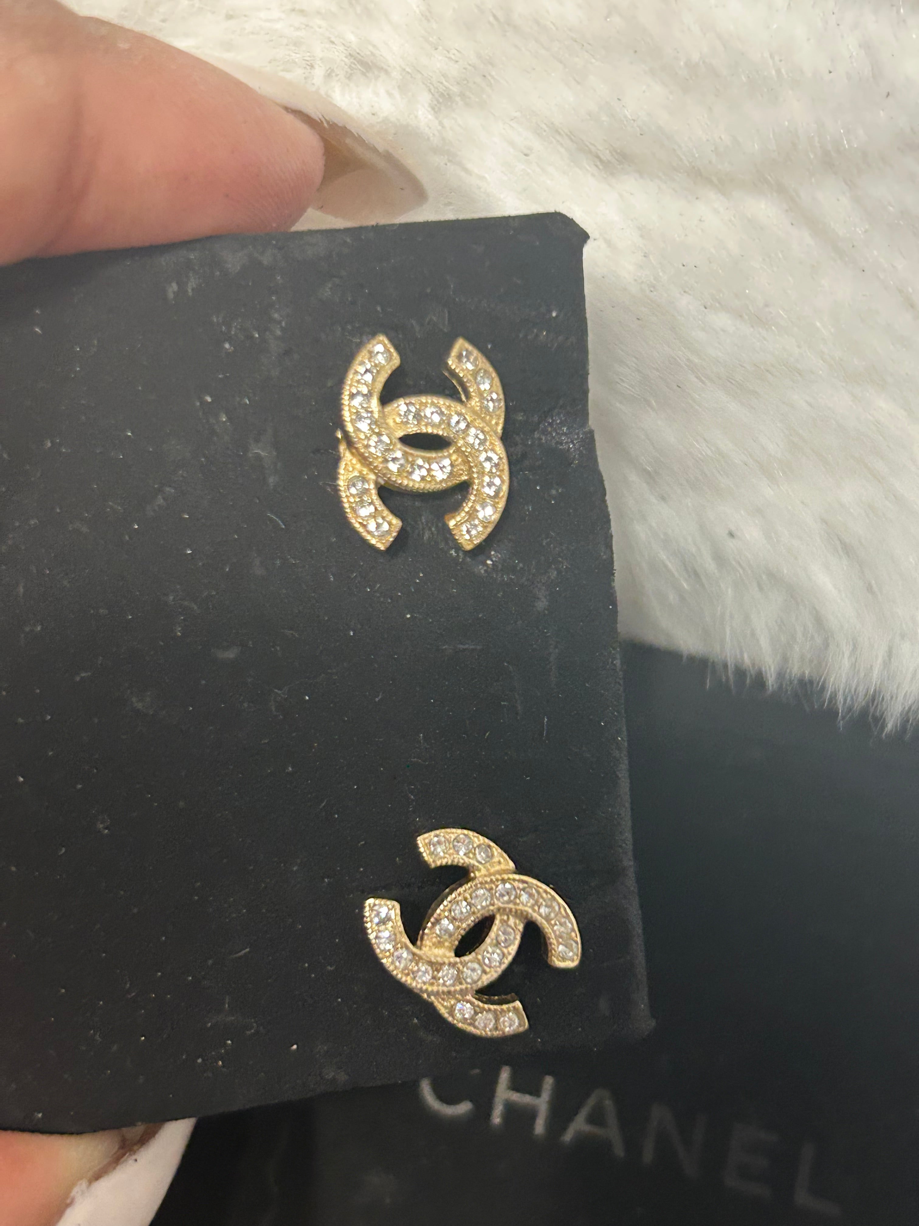 Chanel CC Stud Earrings