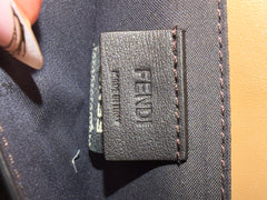 Fendi Tan Leather Logo Card Wallet