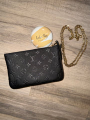 LV Black Empreinte Double Zip Pochette