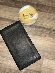 LV Black Taiga Long Wallet