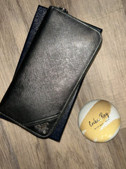 Prada Saffiano Black Leather Zip Wallet