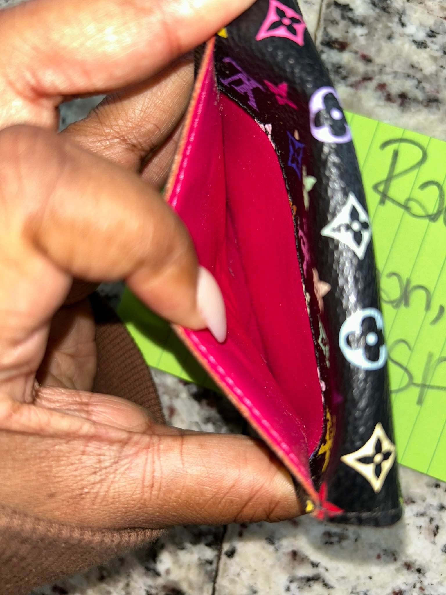 LV Multicolor Card Case