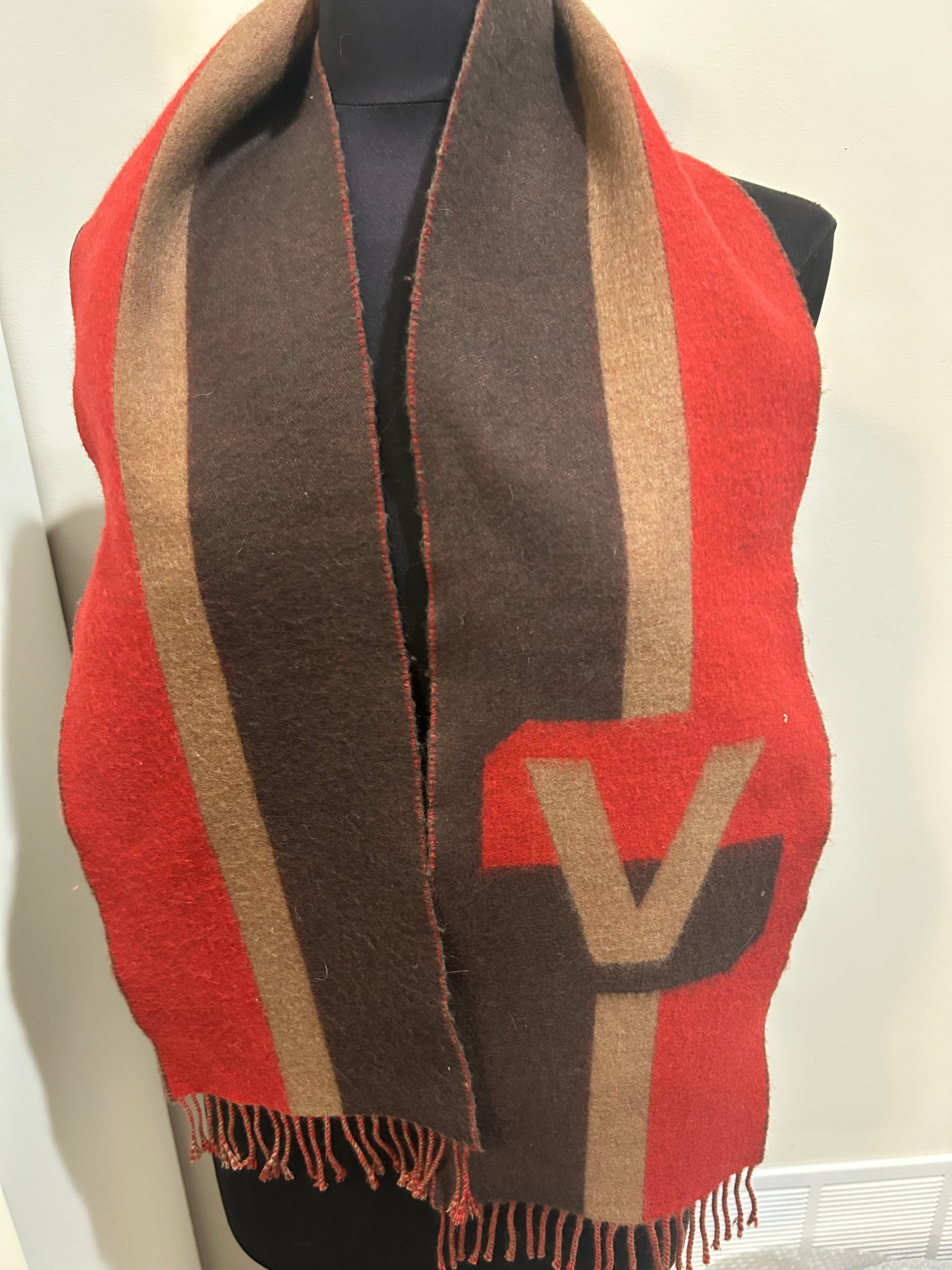 LV Striped Tricolor Scarf