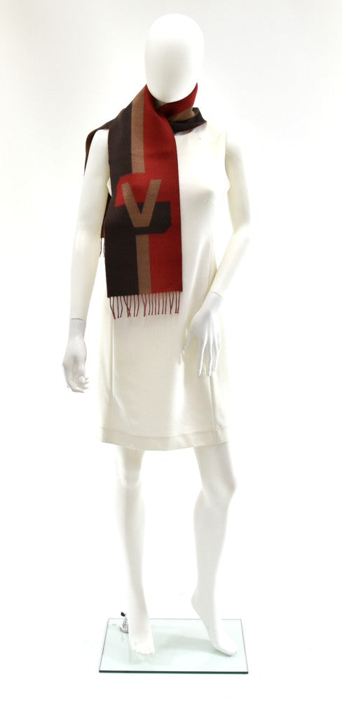 LV Striped Tricolor Scarf