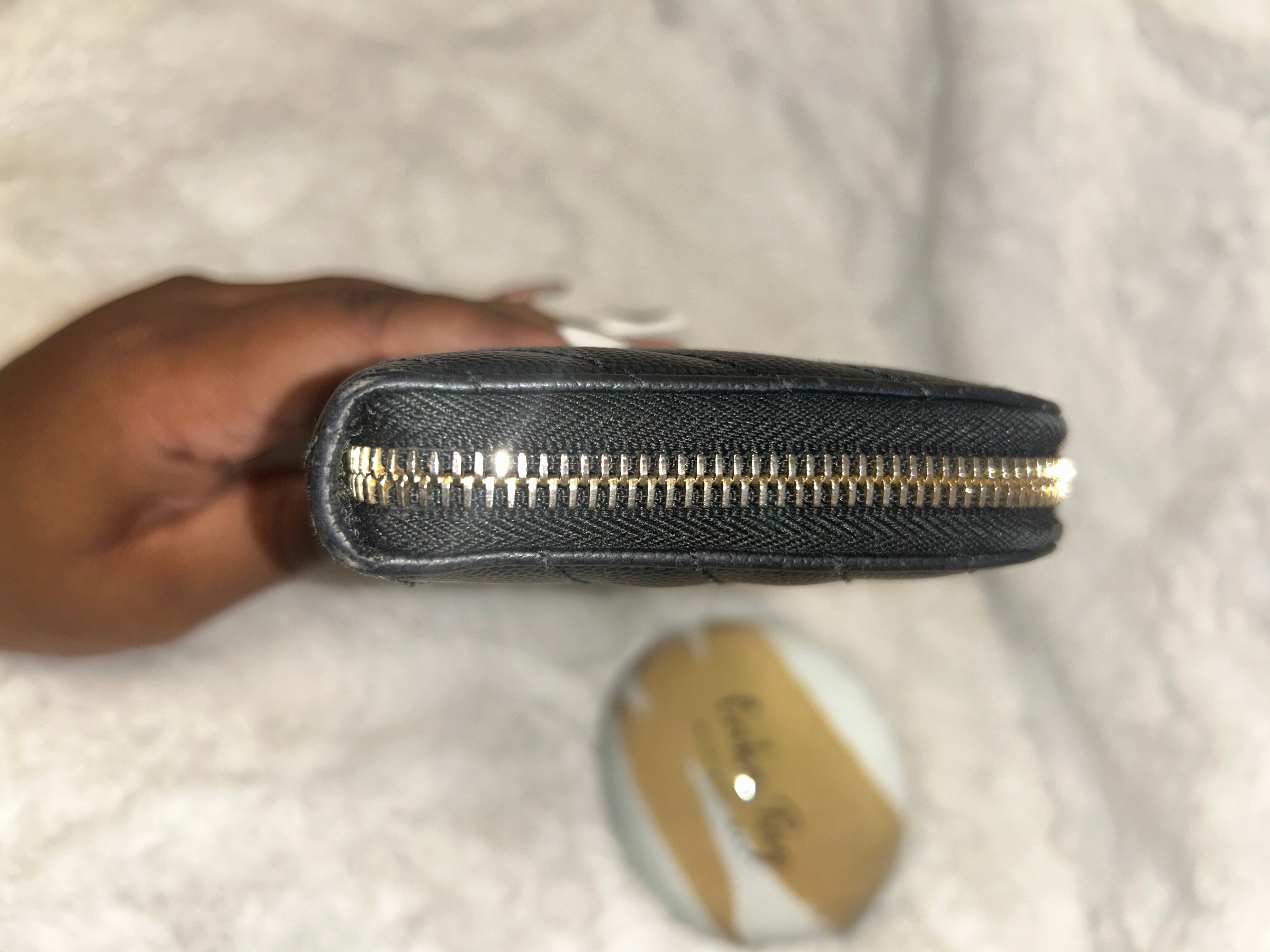YSL Black Zippy Wallet