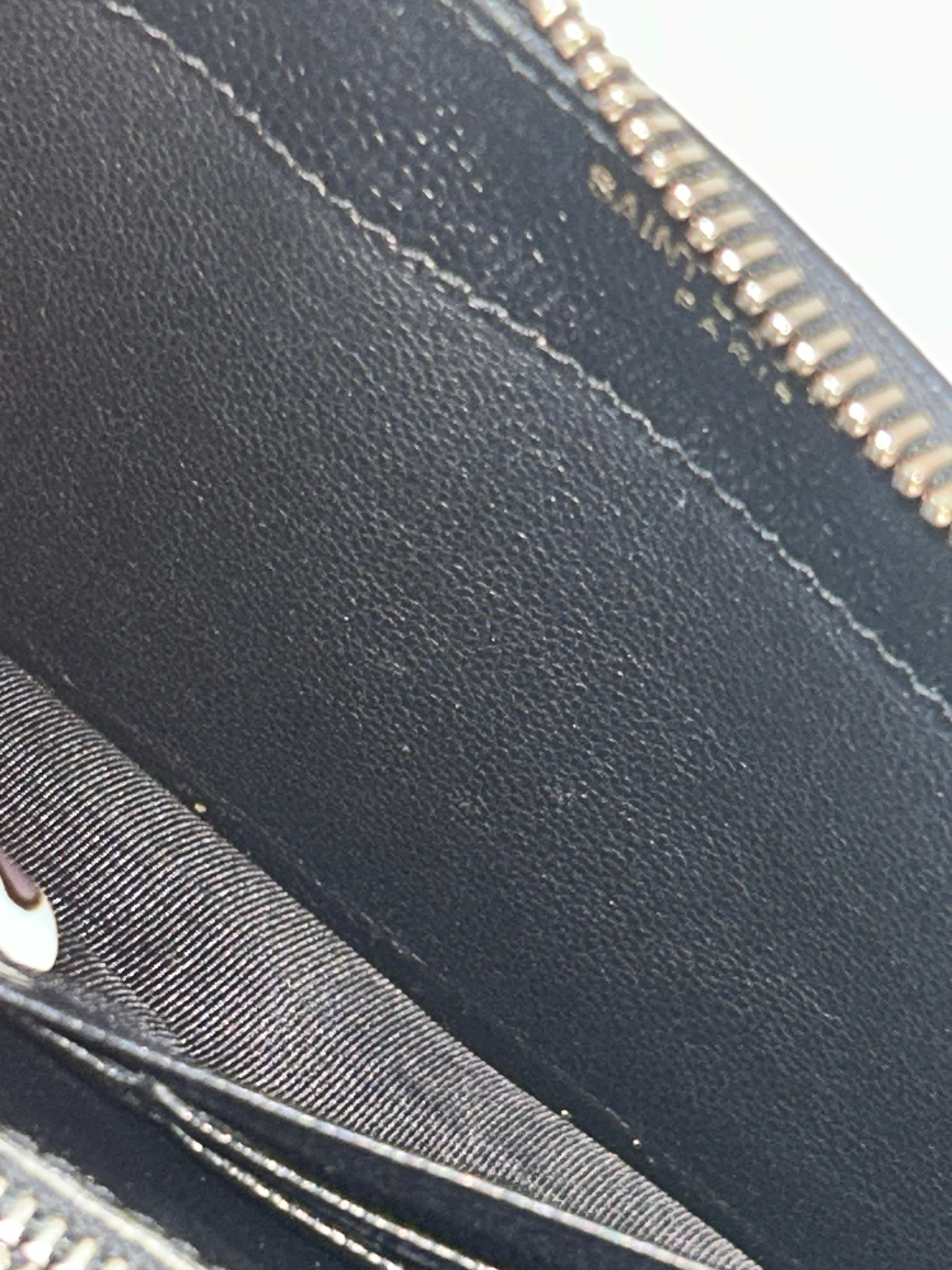 YSL Black Zippy Wallet
