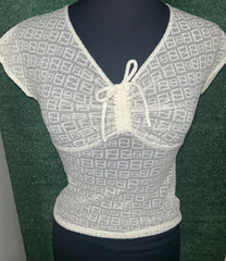 Fendi White FF Monogram Shirt