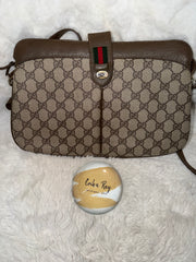 Gucci Vintage GG Canvas Web Shoulder Bag