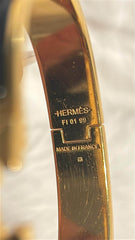 Hermes Black & Gold Clic Clac Bracelet