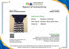Burberry Blue Label Striped Dress