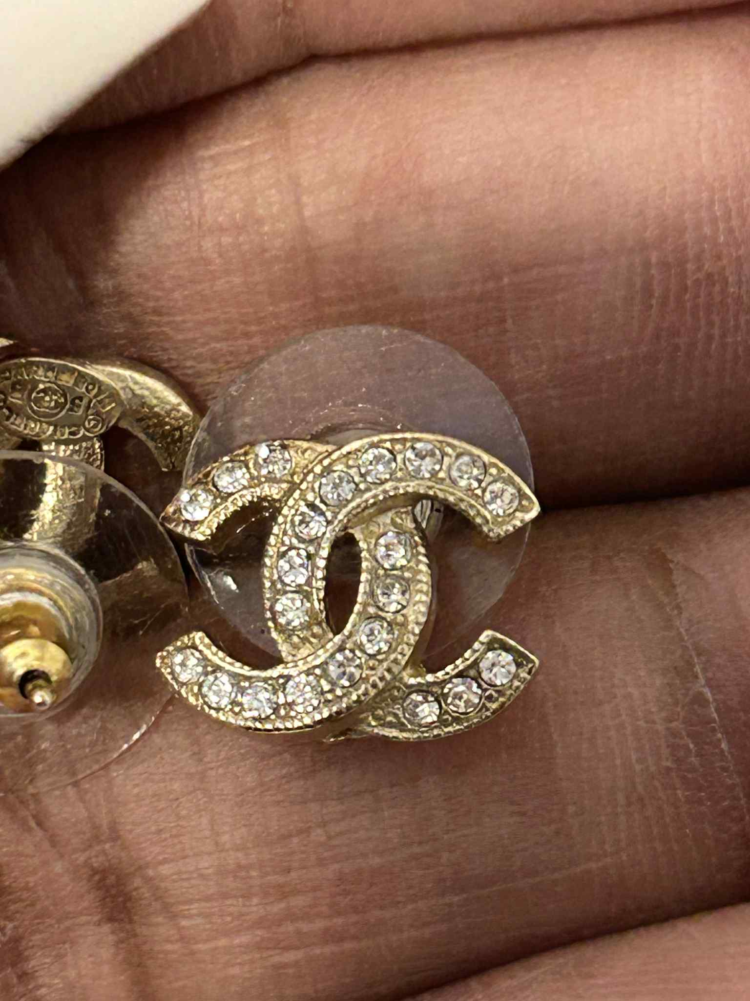 Chanel CC Stud Earrings